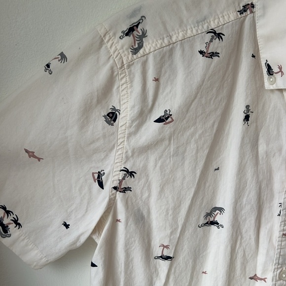 RVCA Men's Tropicalia Printed Skeleton Shirt Size Small - Picture 8 of 10